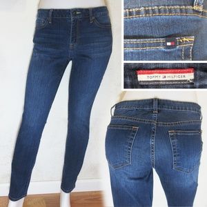 Tommy Hilfiger Womens Skinny Jeans Denim Pants Navy Blue 5-Pockets 6 R W32 L29